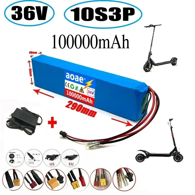 

10S3P 36V 100000mAH 18650 Lithium Ion Battery Pack 500W hHigh Power And Large Capacity For 36/42V Motorcycle Scooter