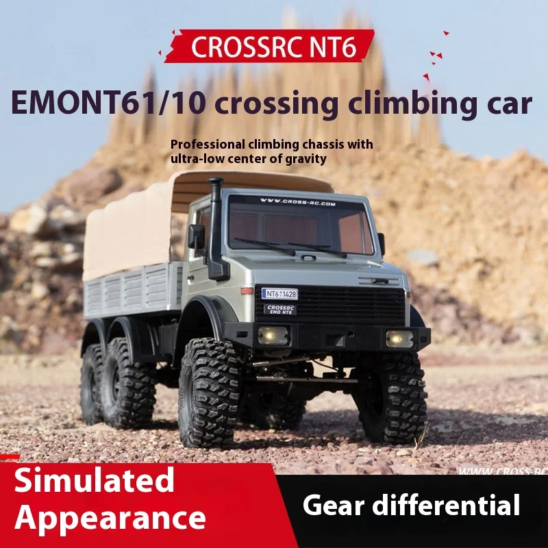 

Crossrc Emo Nt6 Simulation Unimog 1/10 Climbing Car 6x6 Remote Control Rc Electric Model Off Road Vehicle Outdoor Toys