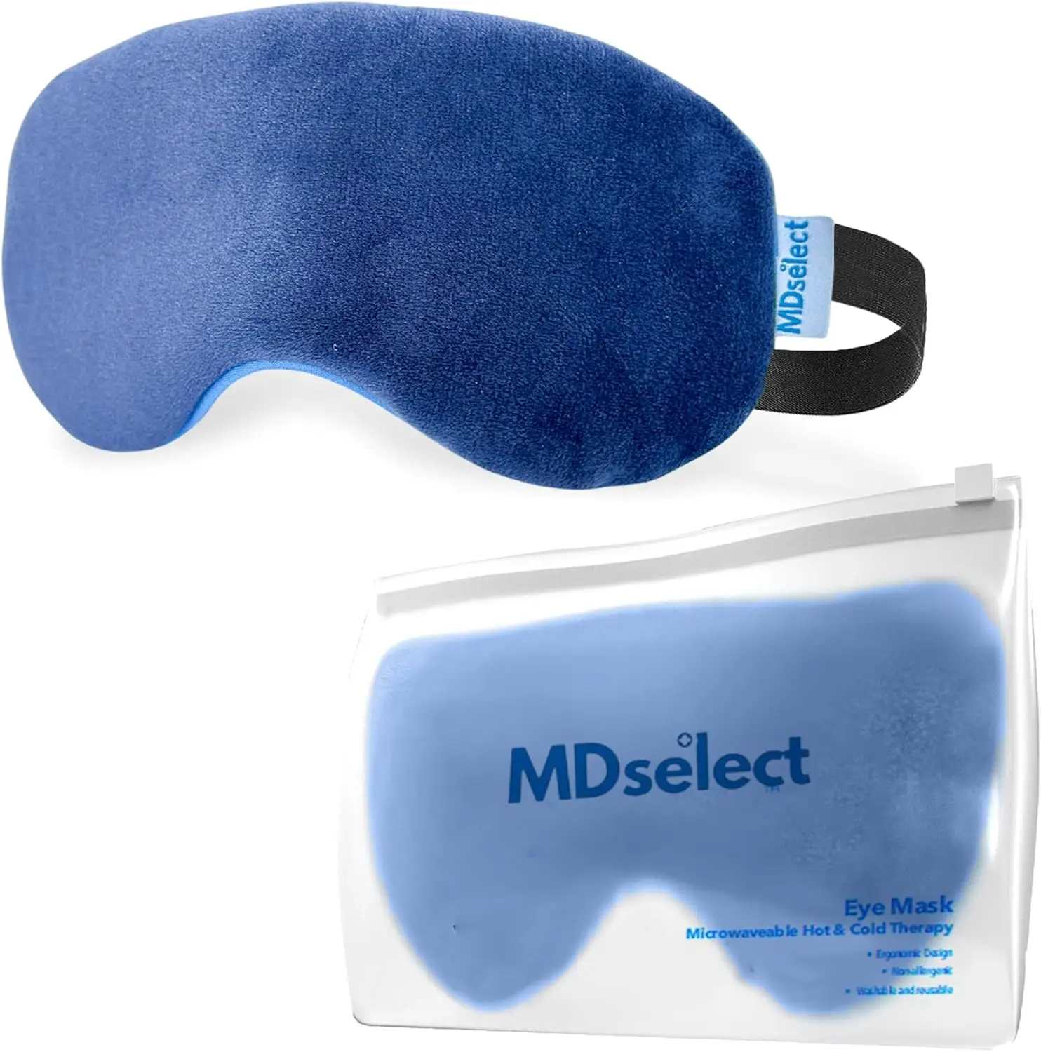 

Hot Cold Therapy Eye Mask for Dry Eyes, Stye & Sinus Relief - Microwavable Hydro Beads