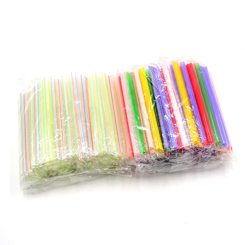 

100pcs 190x11mm Big Milkshake Straws Bubble Boba Milk Tea Plastic Thick Straws Smoothie Cold Drinking Drinkware Bar Accessories