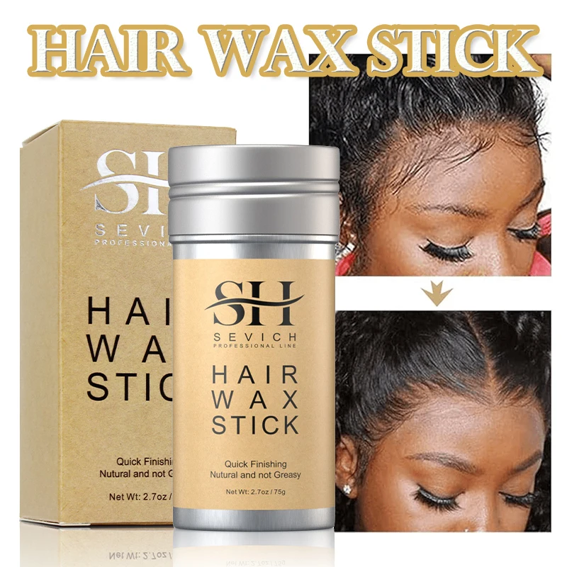Barra de cera para el cabello, artefacto para el cabello roto, barra de cera para el cabello, sujeción de Gel infundido con cera de abejas, pomada de cera para el cabello, herramienta de peinado esponjosa fija para Frizz