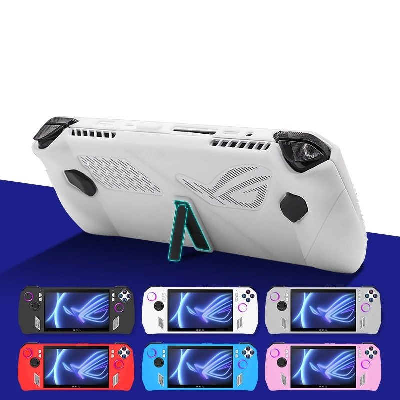 Для ROG Ally чехол для игровой приставки мягкий силиконовый защитный чехол с защитой от царапин чехол с подставкой игровые аксессуары