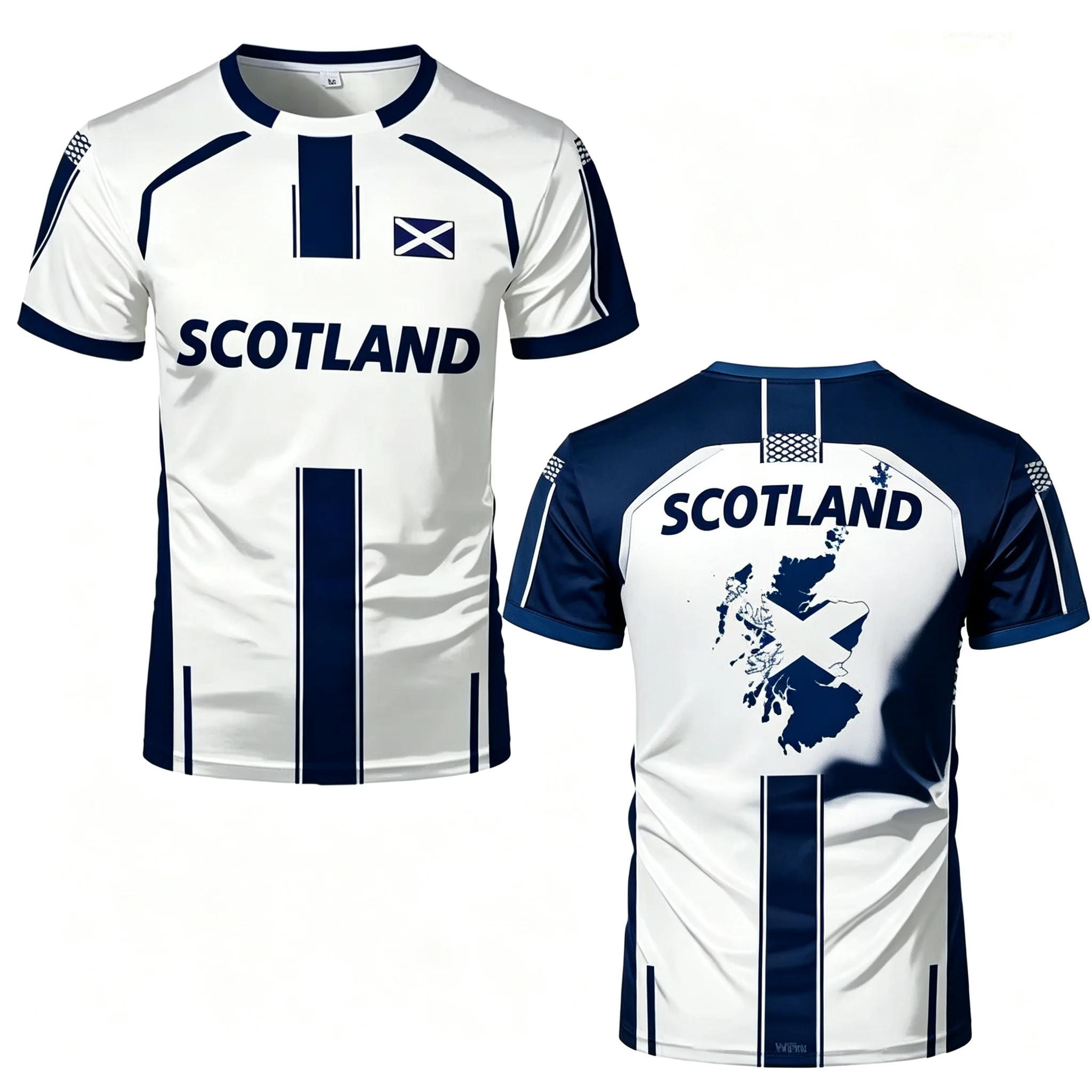 Men's Jersey T-Shirt, Scotland Team Fan Jersey, Comfortable and Breathable
