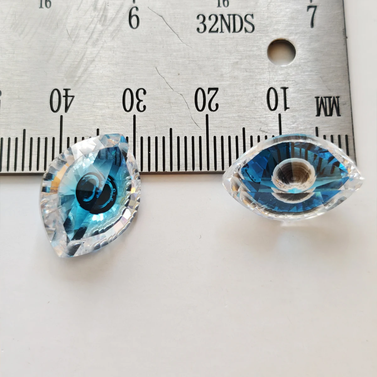 Marquise Cut Evil Eye Artificial Gemstone Loose Gemstone for Jewelry