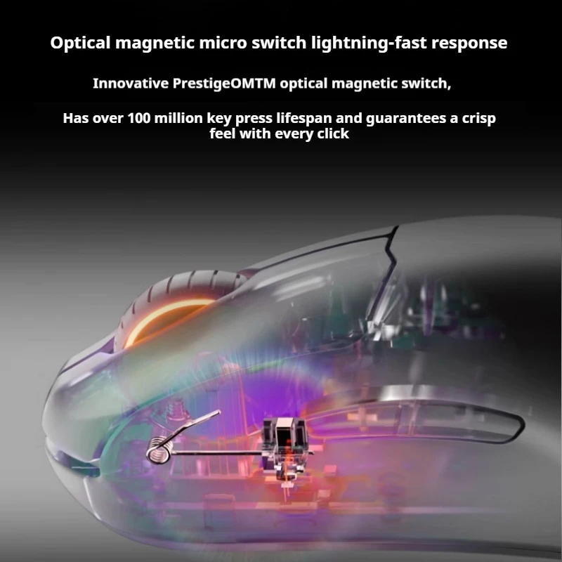 Prime Mini-Funkmaus, ergonomisch, leicht, Truemove-Luftsensor, langlebige Ausdauer, Quantum 2.0, PC-Material, PTFE-Fußpolster