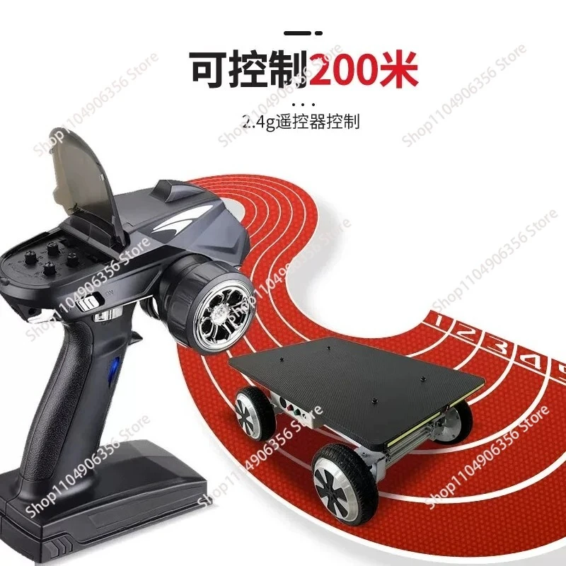 for Flat-panel electric remote control car independently steers super long battery life 4-wheel drive metal platform car