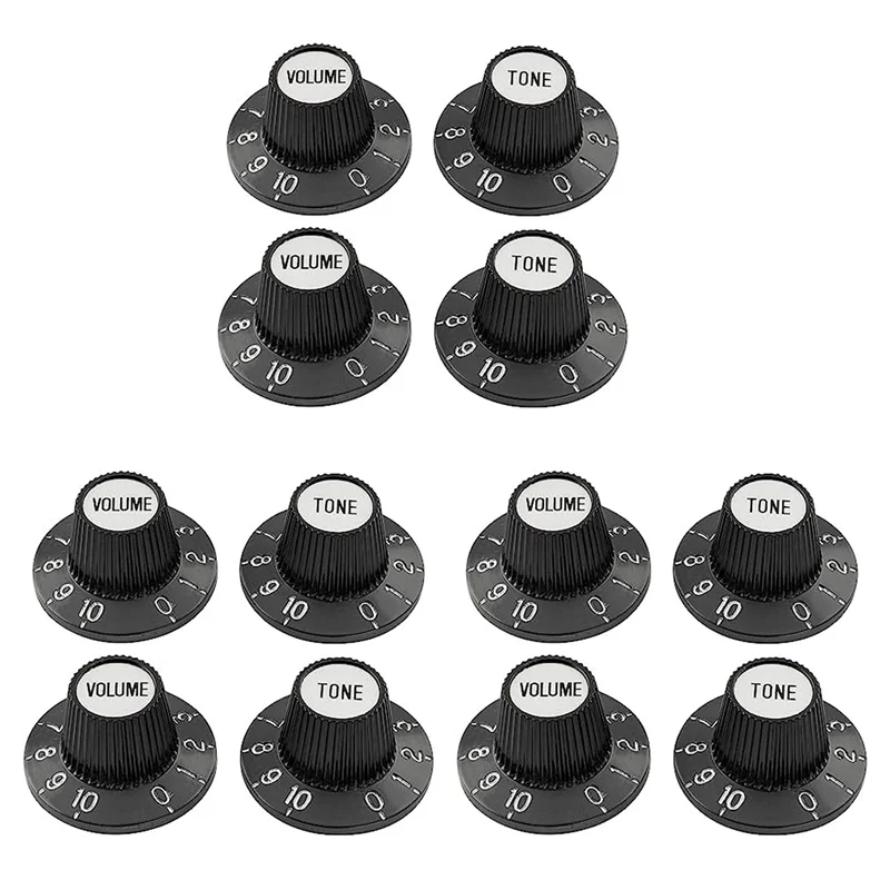 ABHT-12X หมวกแม่มดลูกบิดหมวกด้านบนลูกบิด TONE Volume Control Knobs สําหรับกีตาร์ไฟฟ้าเบสเครื่องขยายเสียงเหยียบ