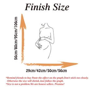 Schwangere Frau Wandaufkleber Silhouette, Revelas Party, Babyparty, Wandtaste, Geburtstag, Wohnkultur 8 Hauptverkaufskleid -Offenbarung Tee - №5