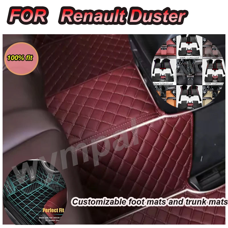 

LUXURY Custom Fit Automotive Car Floor Mats For Renault Duster 2020 2021 2022 Luxury Leather