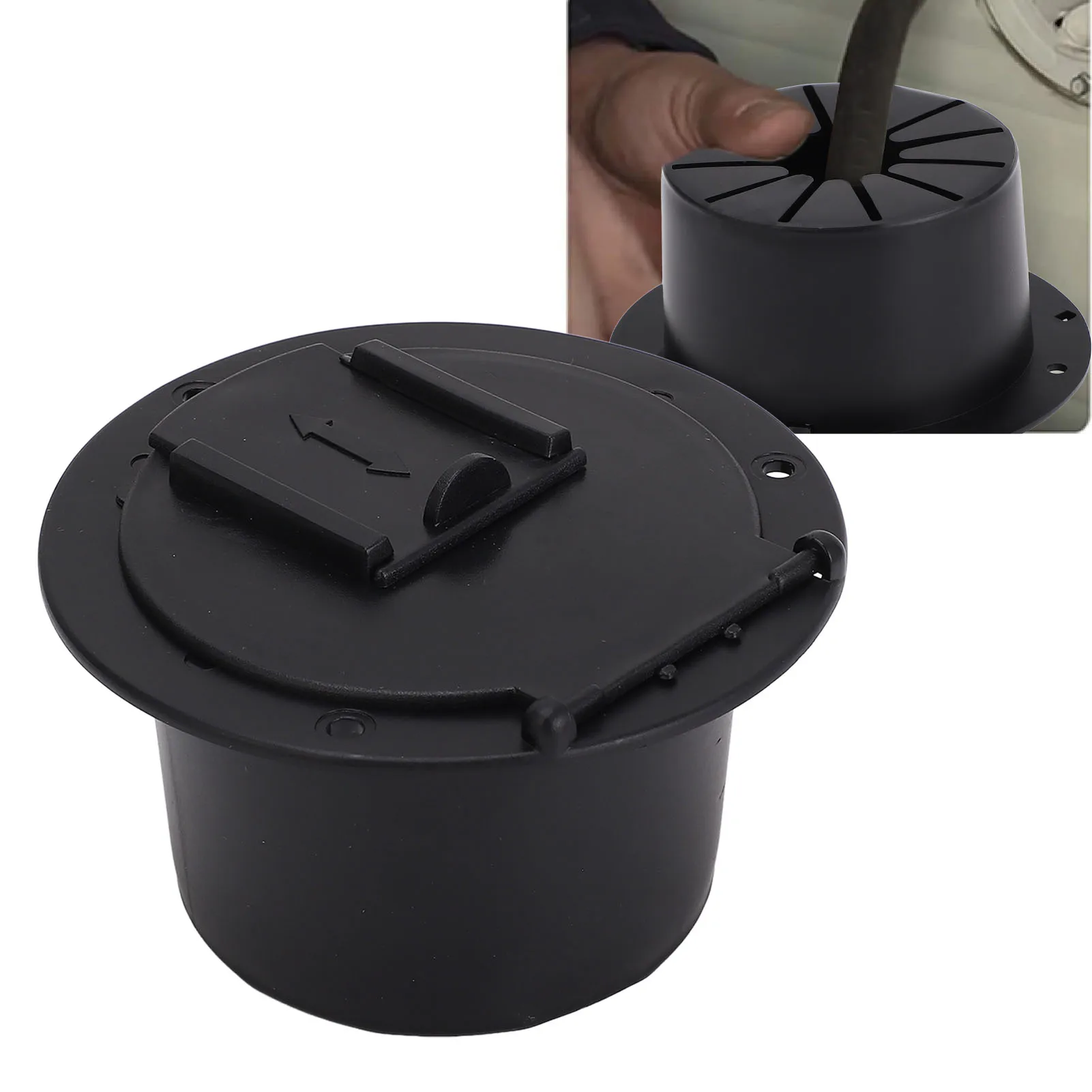 2 Set RV Electrical Cable Hatch ABS Round Power Cord Hatch ABS for Electrical Components For Trailer Yacht Camper Boat Truck