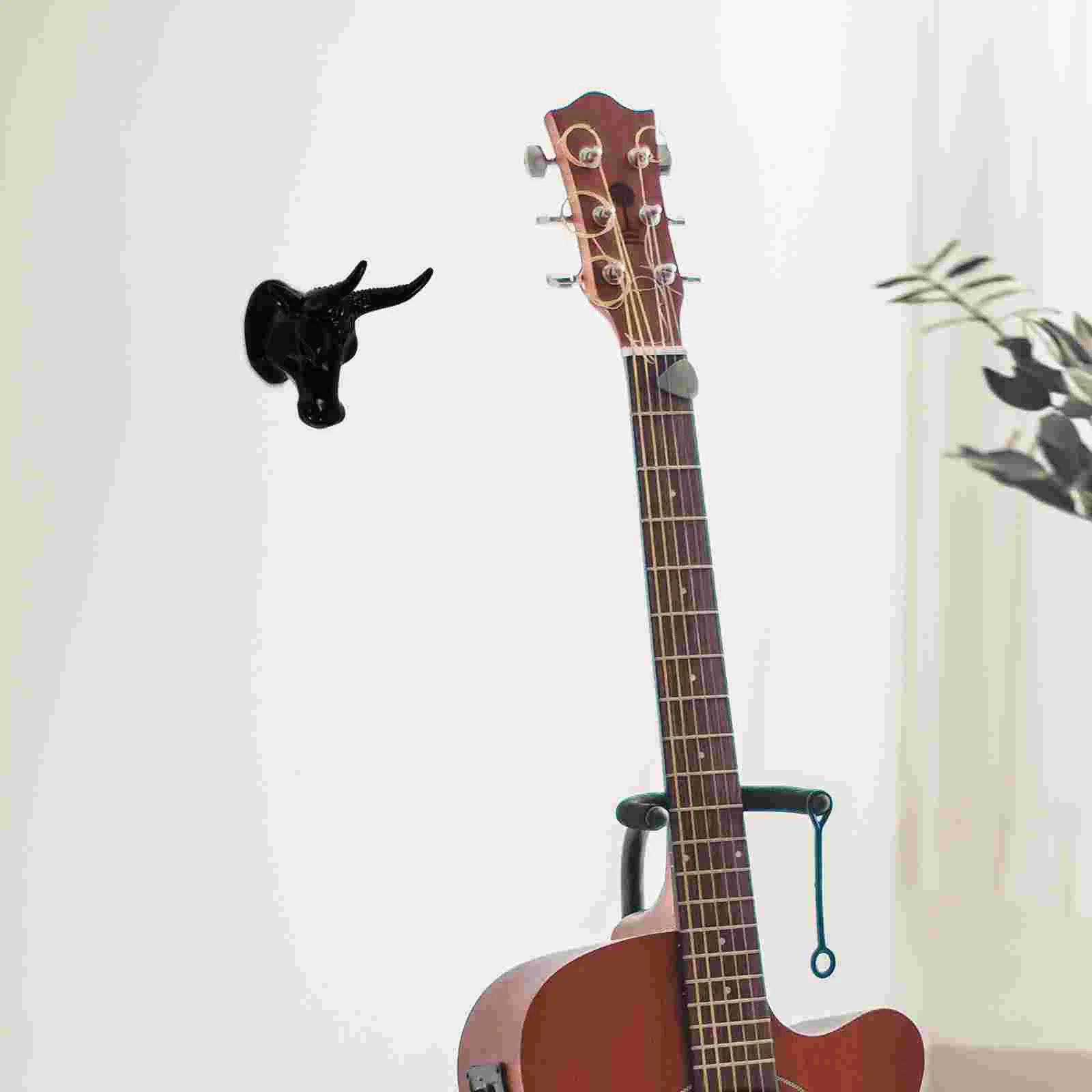 Guitar Wall Mount Guitar Holder Bull Shape Self-locking Ukulele Guitar Stand Wall Holder guitar hanger