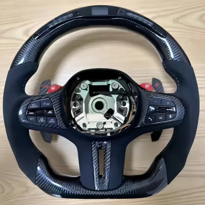 LED Car Steering Wheel Carbon Fiber Leather G30 G21 G22 G23 3 Series 320i 325i 330i M340i G21 G26 G42 Accessories For BMW G20