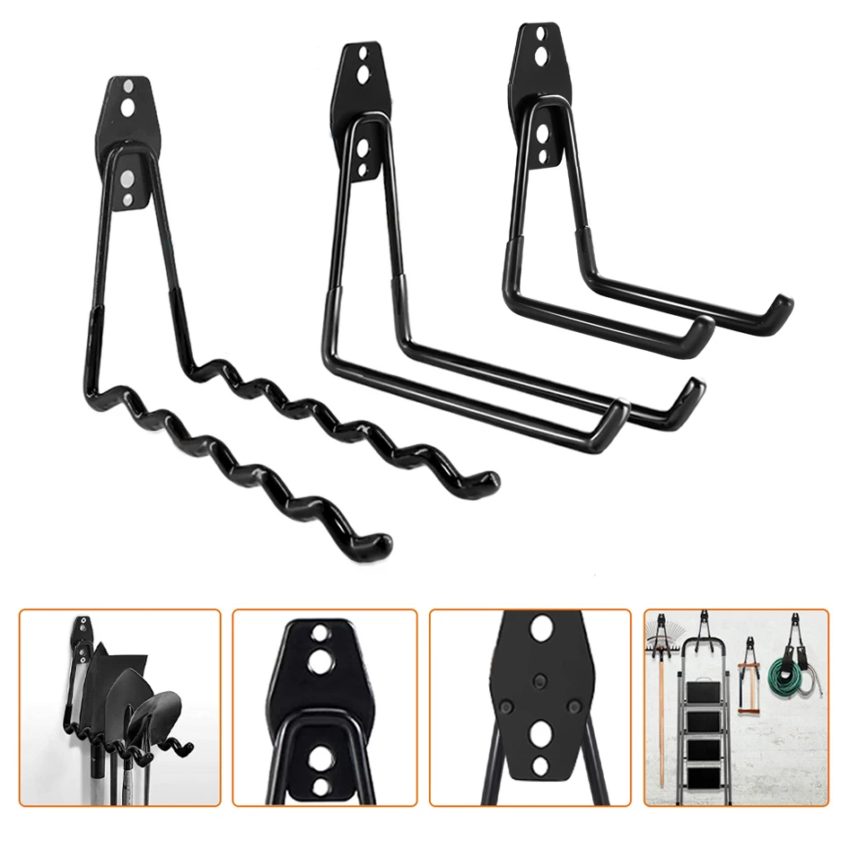 1PC Heavy Duty Wall Hooks For Garage Storage Kitchen Organizer Wall Hanger Hanging Clip Storage Holder Garden Tool