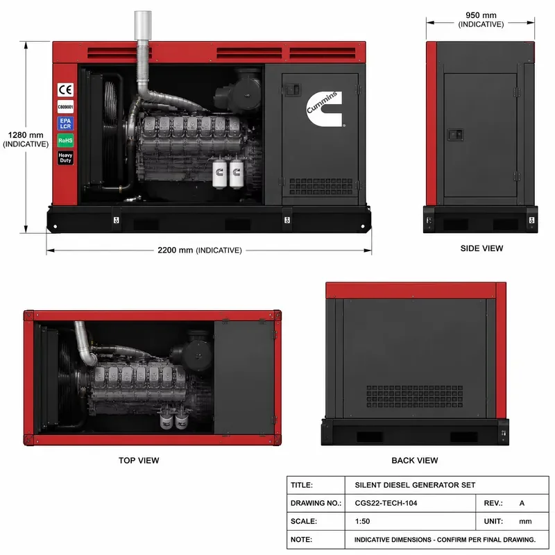 For Supplier 50/60Hz 60kva 480V Silent Type Open Frame Generator Set Auto Start ATS Stamford Alternator