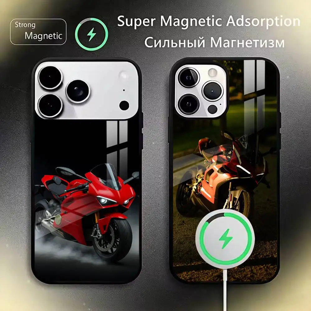 Panigale V4 Motorcycle  Phone Case For iPhone17,16,15,14,13,12,11 Plus,Pro Magnetic For Magsafe Wireless Charging