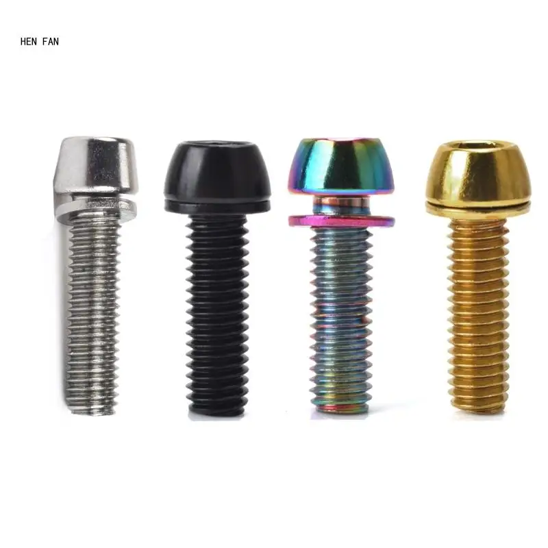 10Pcs High Precisions Steels Tapered Head Bolts Screw for Road, Mountain Bike Stem M89D