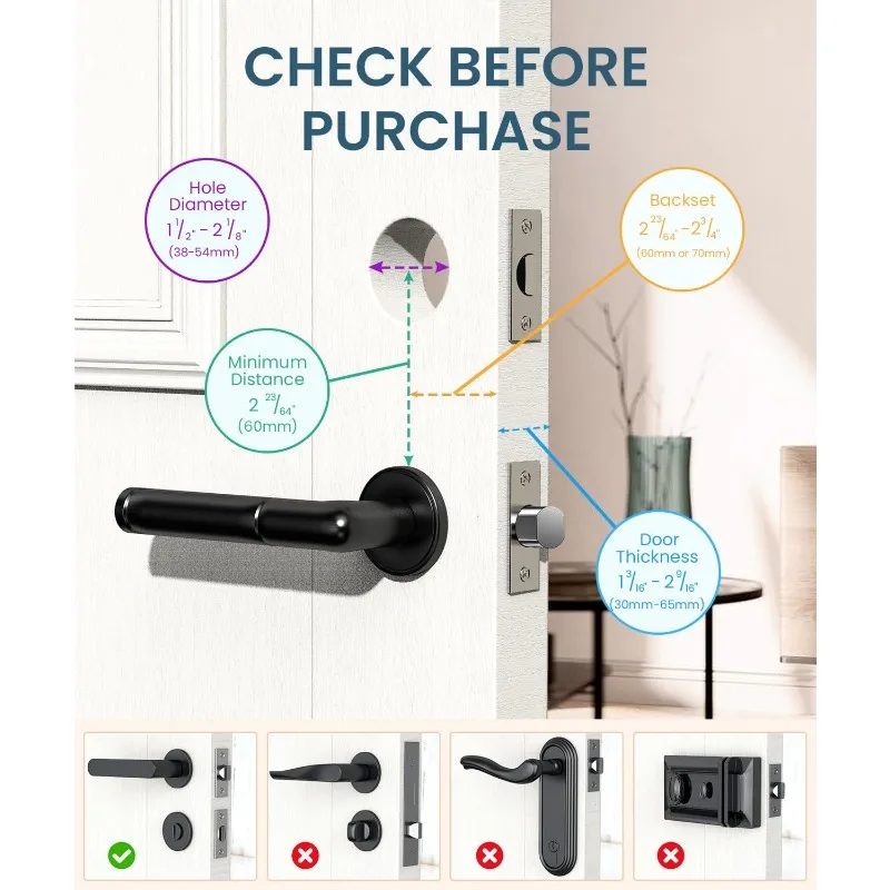 Imagem -02 - Keyless Entry Door Lock com Teclado Impressão Digital Fechaduras Inteligentes para Porta da Frente Deadbolt Eletrônico