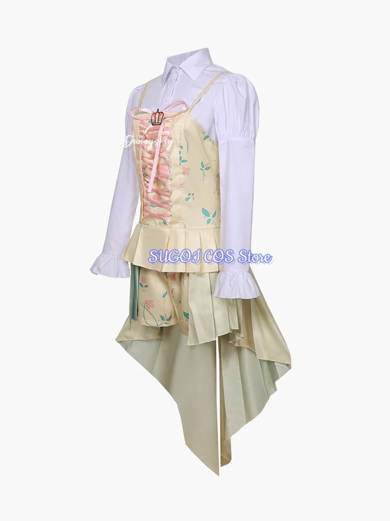 لعبة مشروع Sekai Otori Emu تأثيري حلي خمر المحكمة حزام على نمط لوليتا الزي الرسمي لفتاة 3XLهالوين كرنفال موحدة