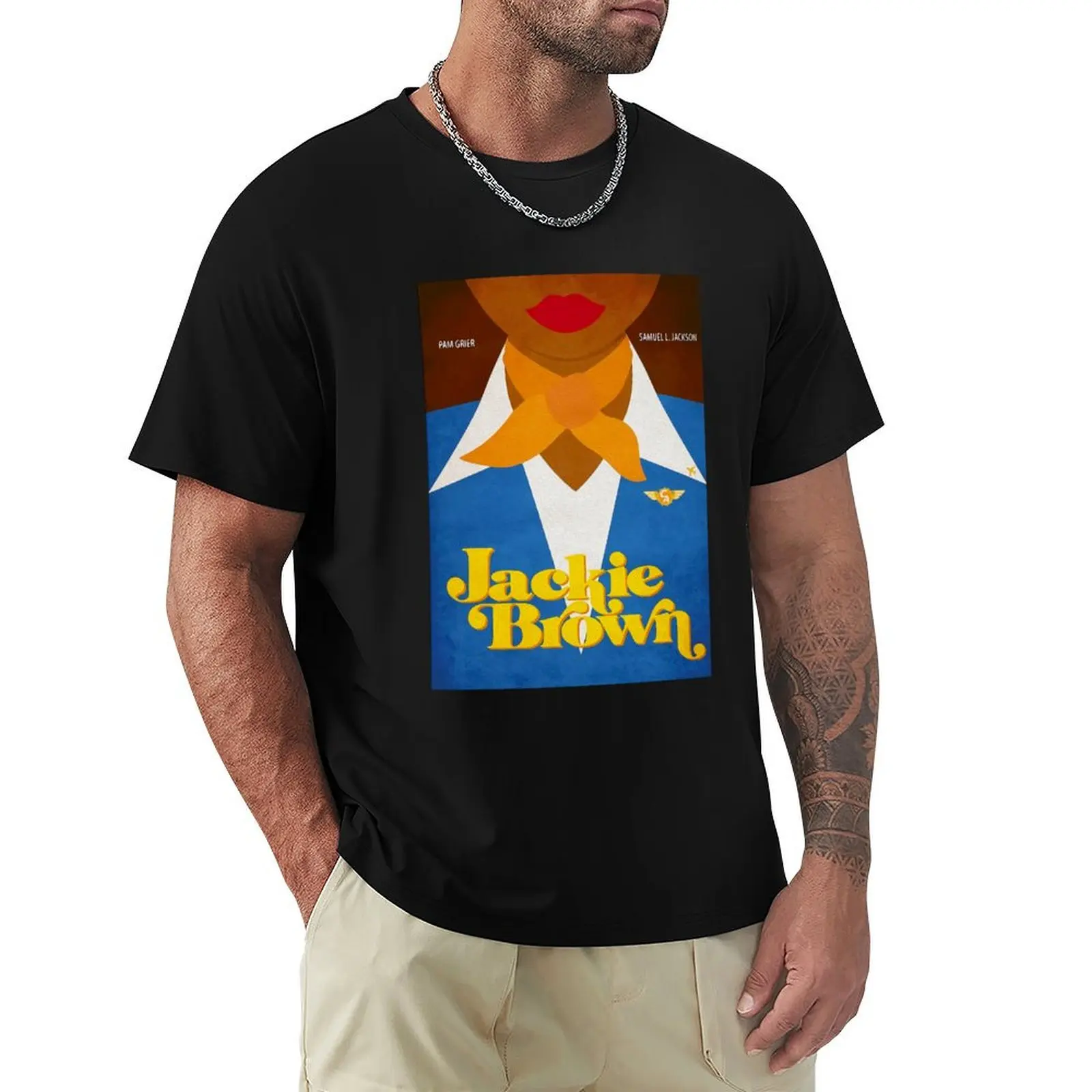 

Pam Grier Jackie Brown Poster Fanart T-Shirt for a boy valentines boutique clothes men graphic t shirts