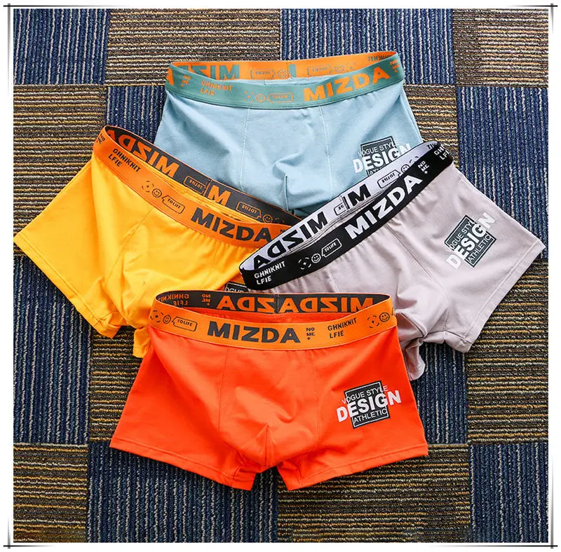 4pcs/Lot  Cotton Men Underwear Boxers Briefs Cueca Homme Shorts Calzoncillo Slip Hombre Underpants Panties