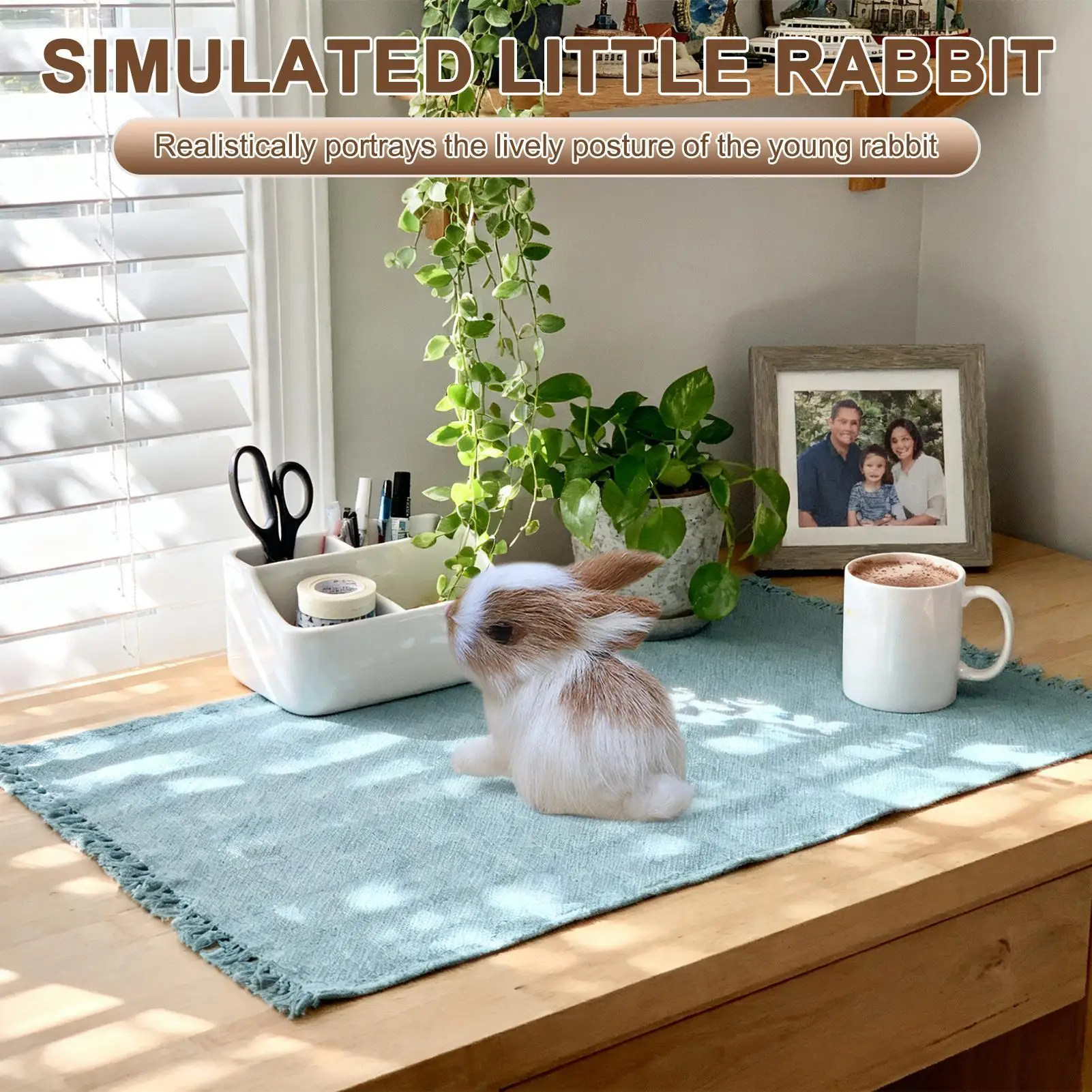 

Rabbit Simulation Cute Plush Realistic Rabbits Figurines Simulation Stuffed Animal Bunny For Easter Party Baby Shower Fairy