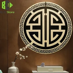 BCD Circular Chinese Style Solid Brass Gold Handles Cabinet Drawer Door Pulls Artistical Retro Furniture Hardware