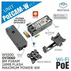 M5Stack Official PoE Camera with Wi-Fi OV3660