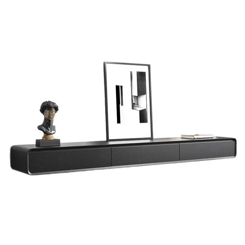 

Modern simple hanging TV cabinet wall hanging Nordic small apartment wall cabinet Italian minimalist coffee table combination se