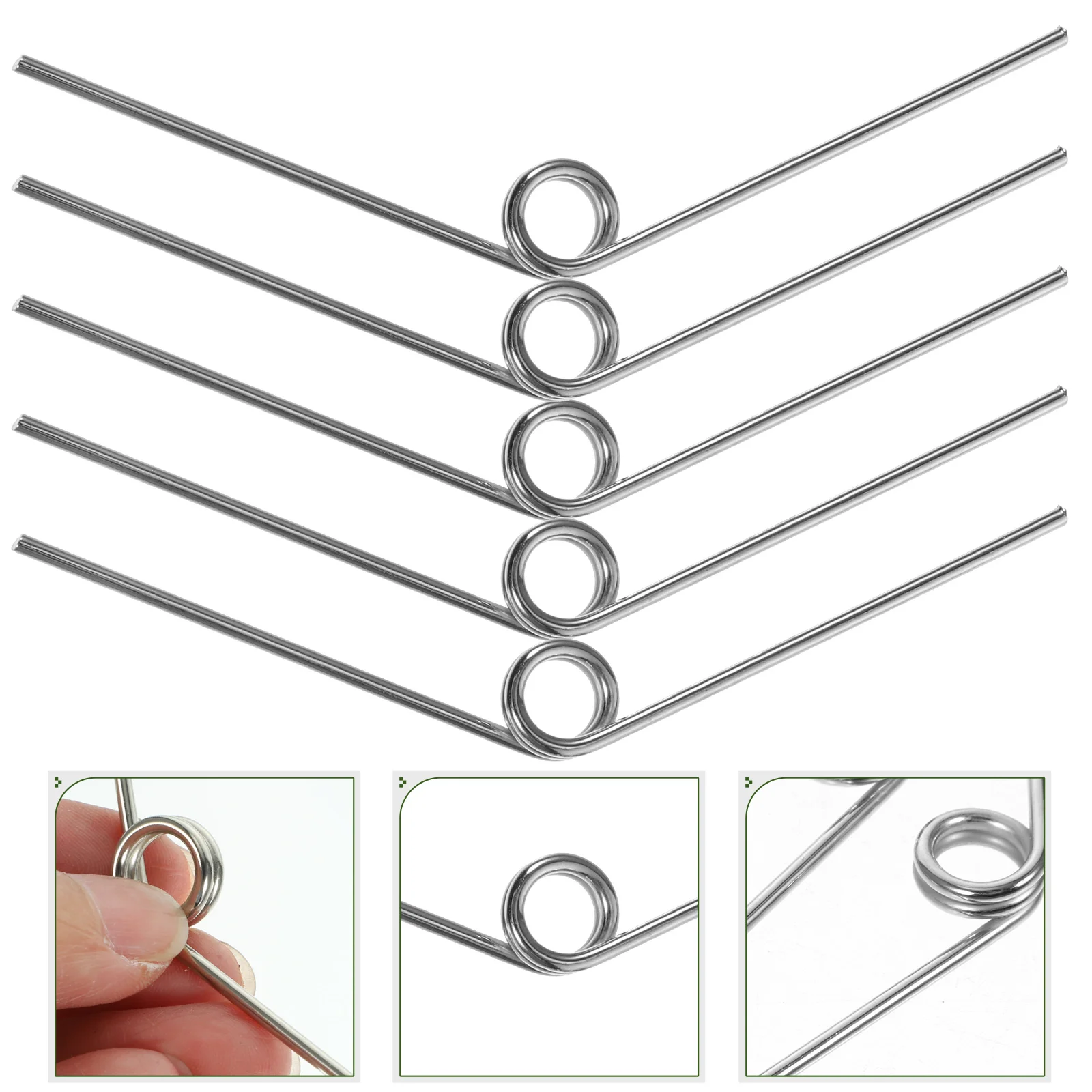 5 Pcs Fruit Picking Shears Spring Flexible Pruning Springs Pruner Parts Component Stronger V Stainless Steel Replacement