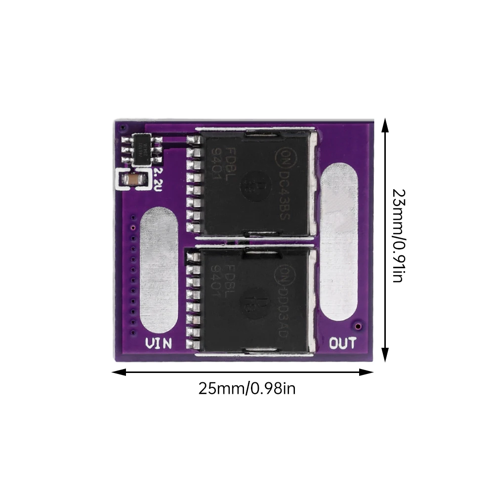 60A Two MOS No Voltage Limit Ideal Diode Module Anti Backflooding Anti Reverse Connection Anti Backup Diode No Ground Required