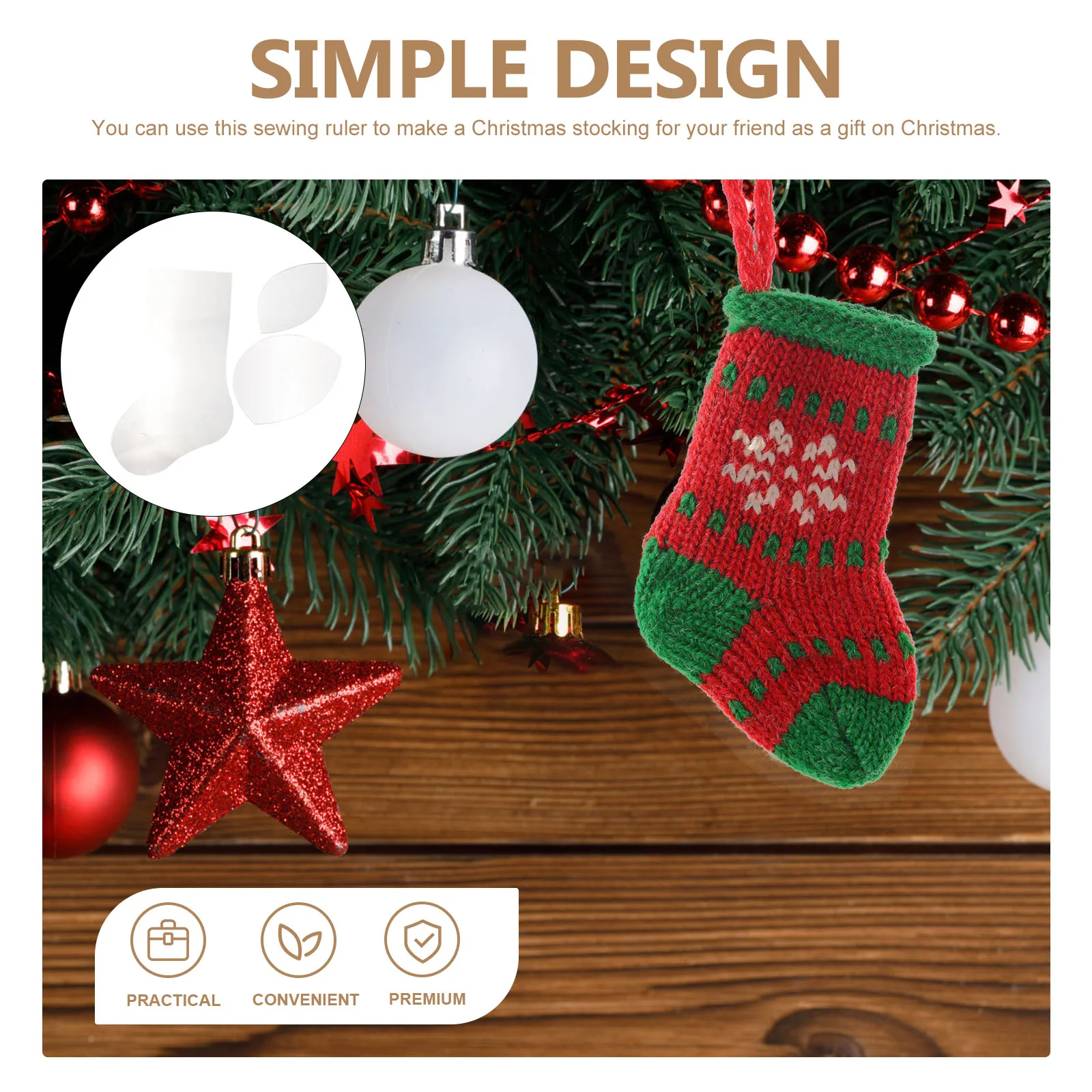 

Christmas Stockings Template Small Quilting Sewing Knitted and Patchwork Tool for Acrylic