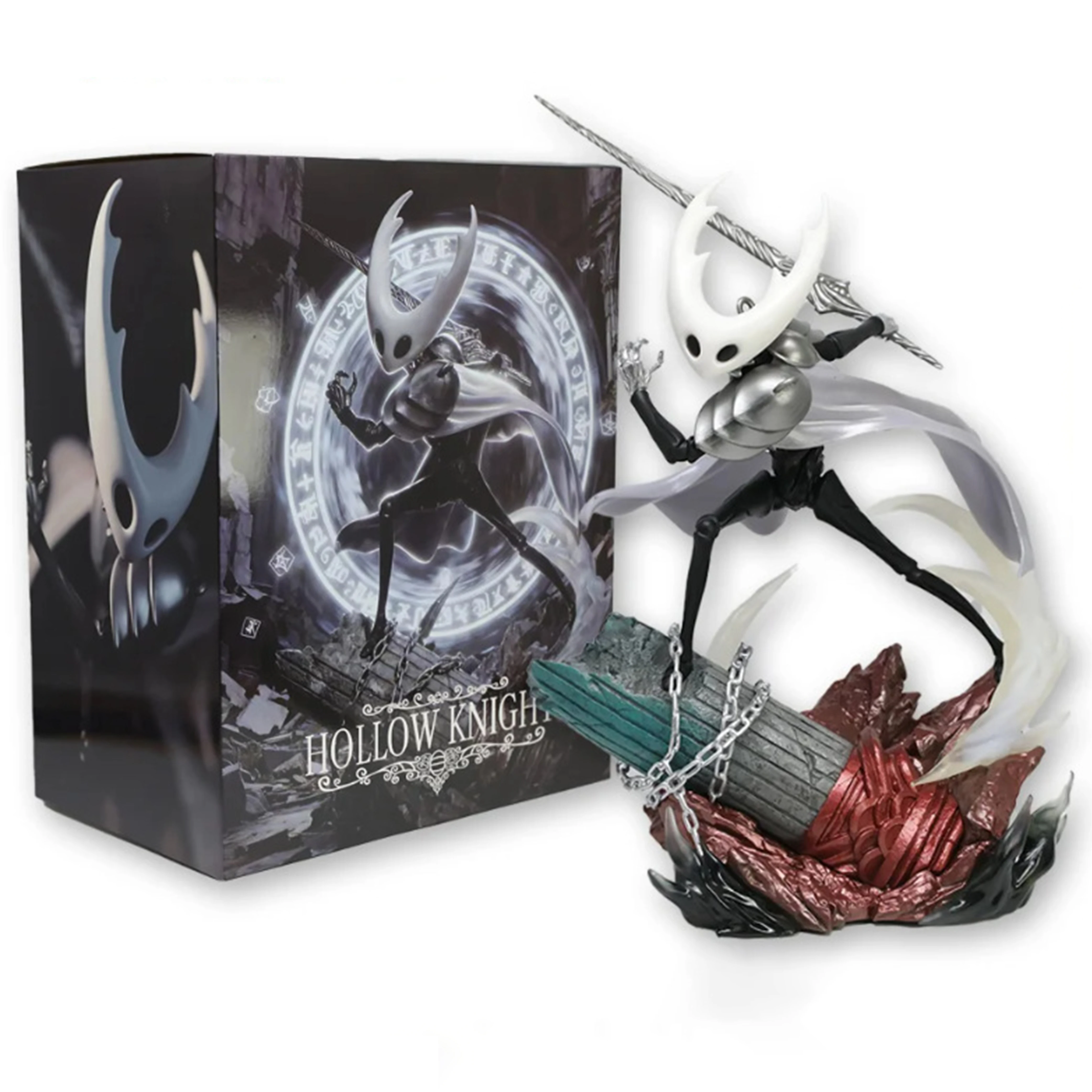 

Фигурка «Бледный Король» из Hollow Knight, 34 см, аниме-статуэтка, модель, коллекционная кукла, декор для комнаты, игрушка, подарок на день рождения для детей
