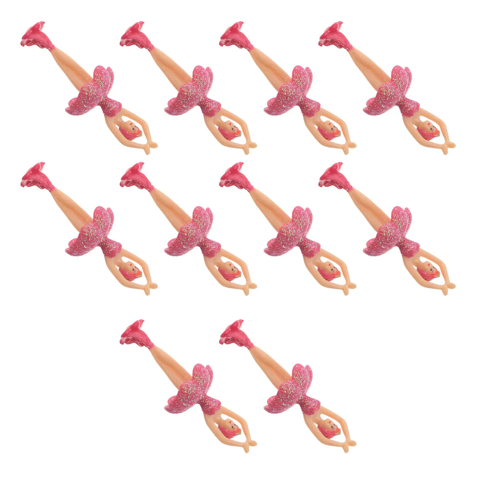 

10Pcs Music Box Dancing Ballerina Miniature Statues Plastic Ballet Girl Decorations Party Supplies Musical Ballet Ornaments