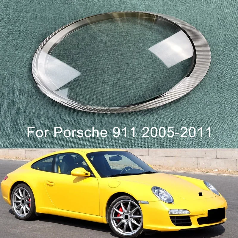 For Porsche Carrera 997 911 2005-2011 Headlamp Cover Transparent Shade Lamp Headlight Shell Lens