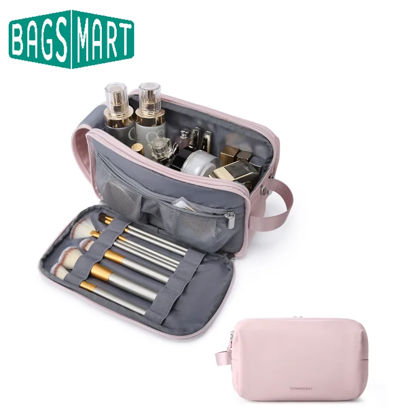 BAGSMART-Bolsa de Higiene Pessoal para Homens e Mulheres, Bolsa Cosmética, Maquiagem, Multifunções, Impermeável, Organizador de Maquiagem, Bolsa de