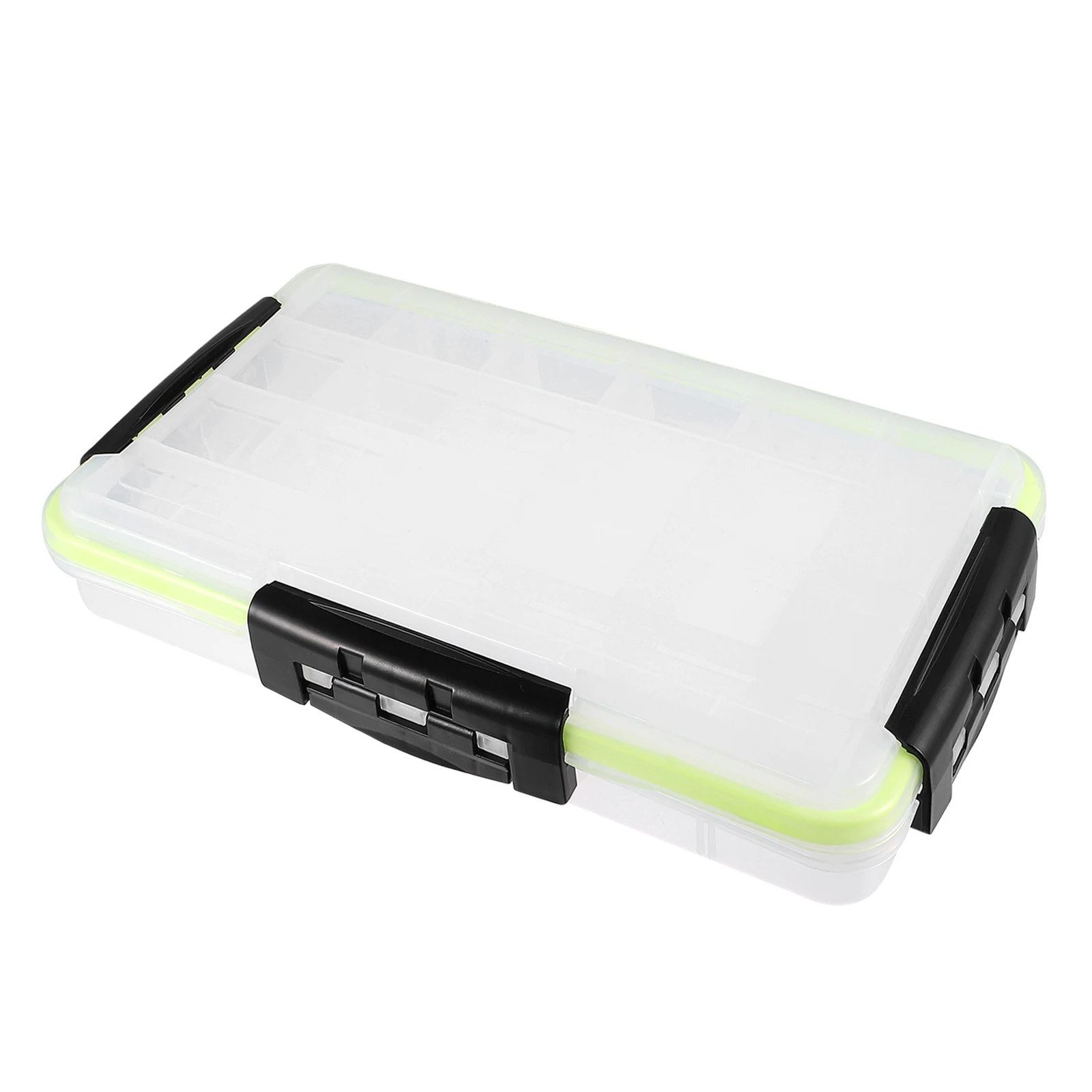 

Fishing 3 Sided Lures Tray Case Lock Container White Accessories ganizer Lightweight Portable Storage