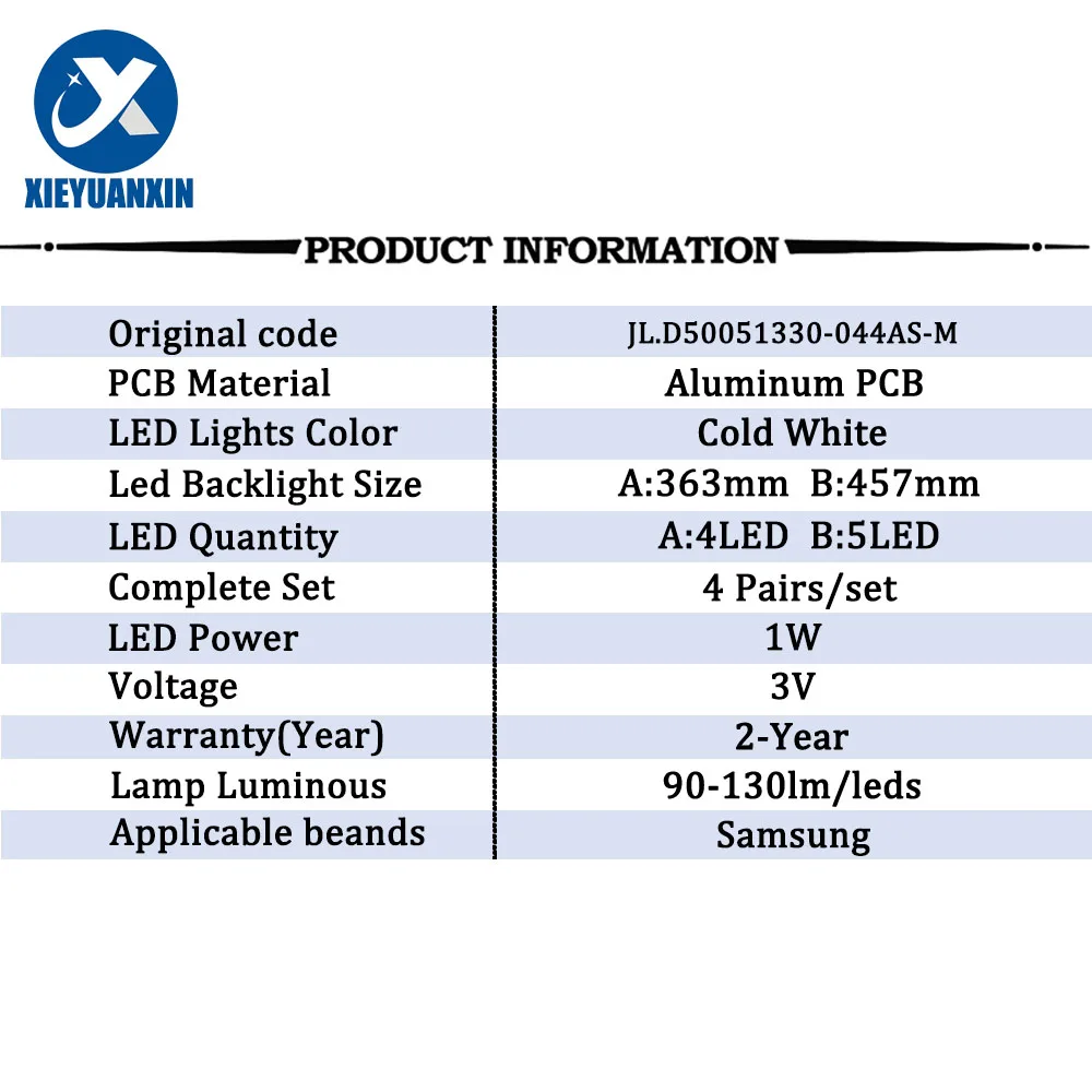 3V 363mm+457mm Led Backlight Strip For Samsung 40inch V5DF-400DCA 4Pairs/Set Tv Repair Spare Parts UE40J6300AK