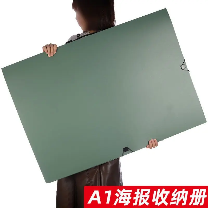 A1 Portable loose-leaf collection book, folder for large posters, transparent insert bag, multi-layer storage portfolio