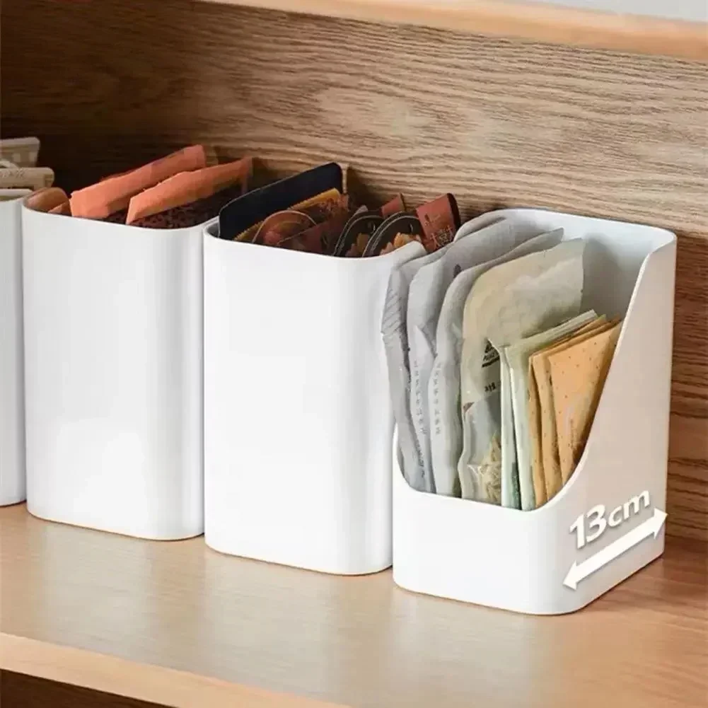 1PC Storage Box Food Storage Box Organize Sundry Shelf Box Inclined Opening Sort Storage Plastic Dormitory Living Room Organizer