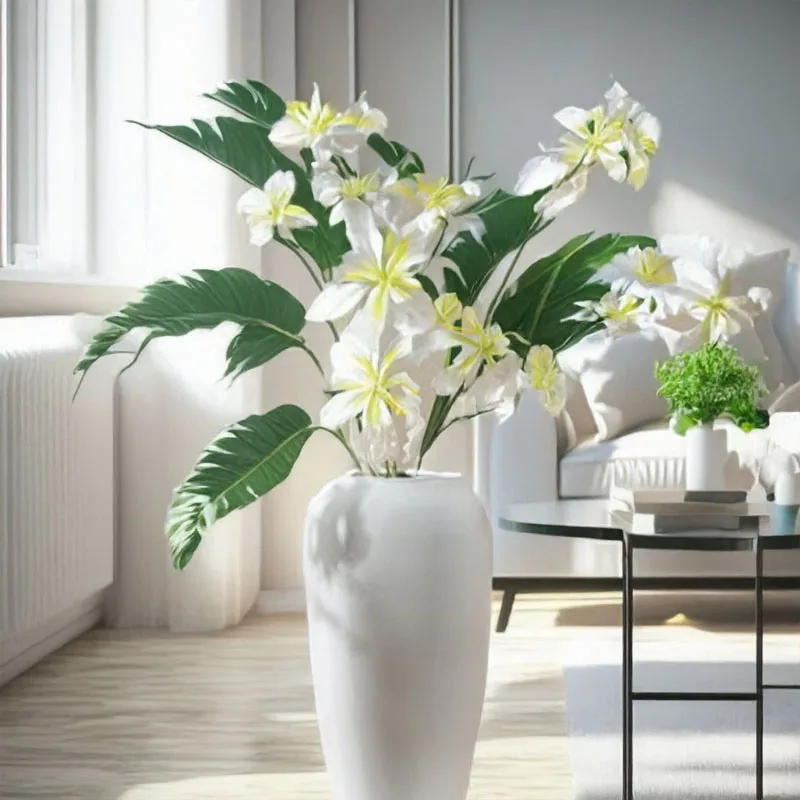 

Artificial Jialan Lily Home Decoration Red Flame Flower Hotel Front Desk Wedding Decoration Flower Arrangement Photography Props