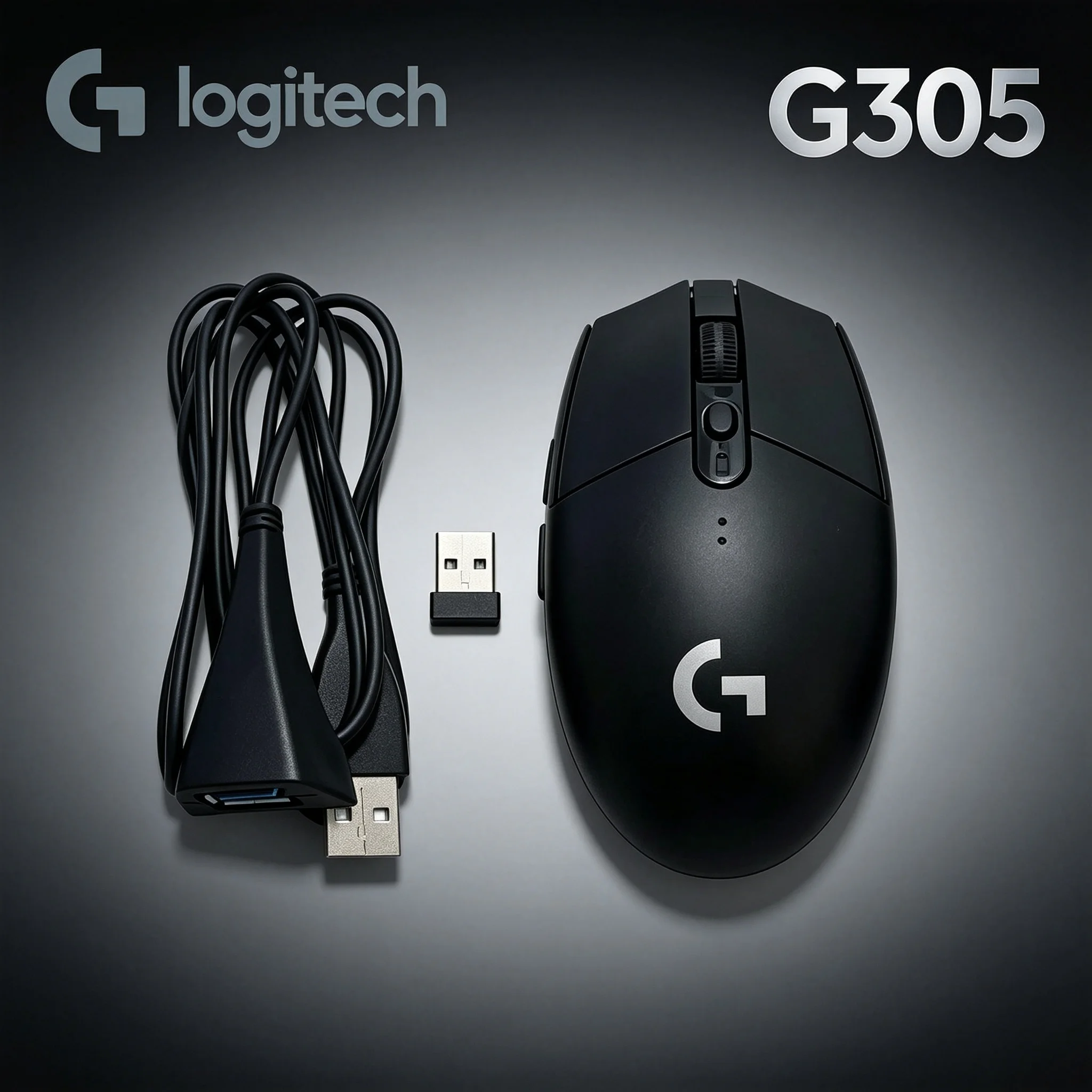Logitech G305 2.4G Wireless Mice With Transfer Adapter Cable Gaming Grade Sensor Mouse For E‑sports Gaming Office Daily Computer