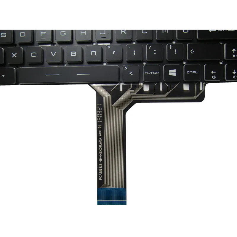 Per Key RGB Backlit BE CA GK HB HU SW Keyboard For MSI GE63 GE73 8RE 8RF 8SE 8SF 8SG 9SE 9SF 9SG GS73 GS75 Greece Canada Black