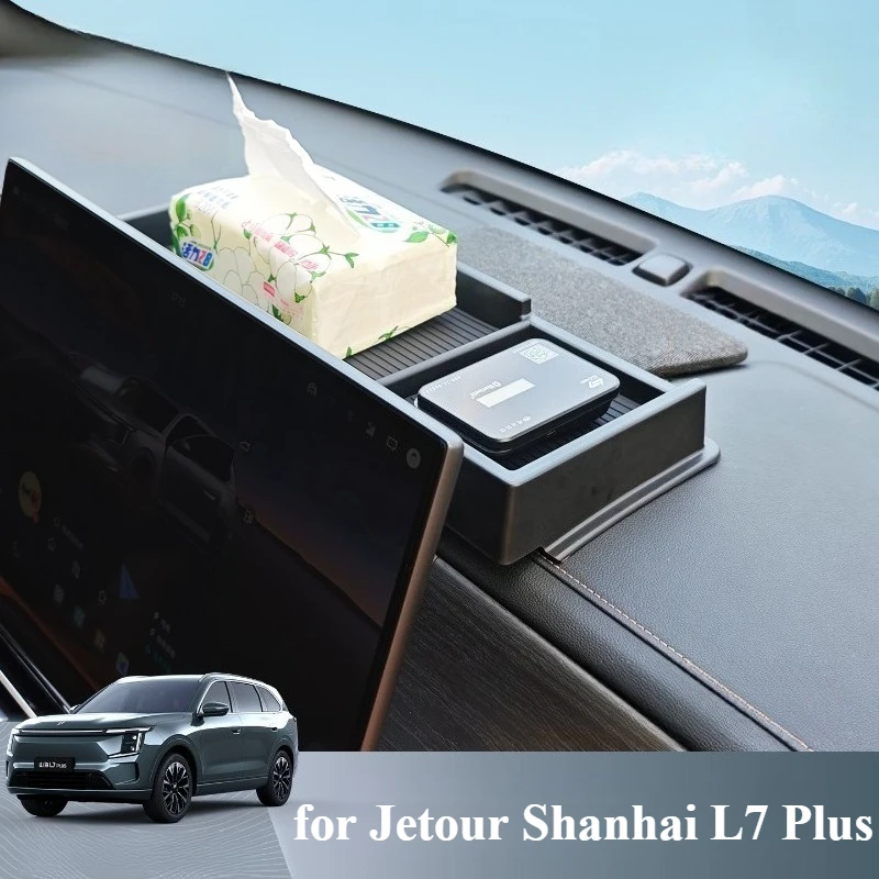 

Behind Screen Navigation Storage Box for Jetour Shanhai L7 Plus, Car Interior Console Organizer Accessories