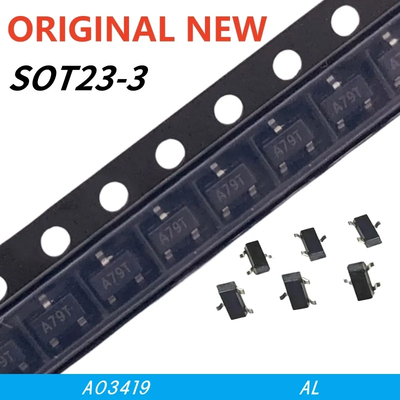 (10PCS) AO3419 AL P-Channel 20V 3.5A 75mΩ@10V SOT-23, Charger Circuit EU/RU Fast Ship