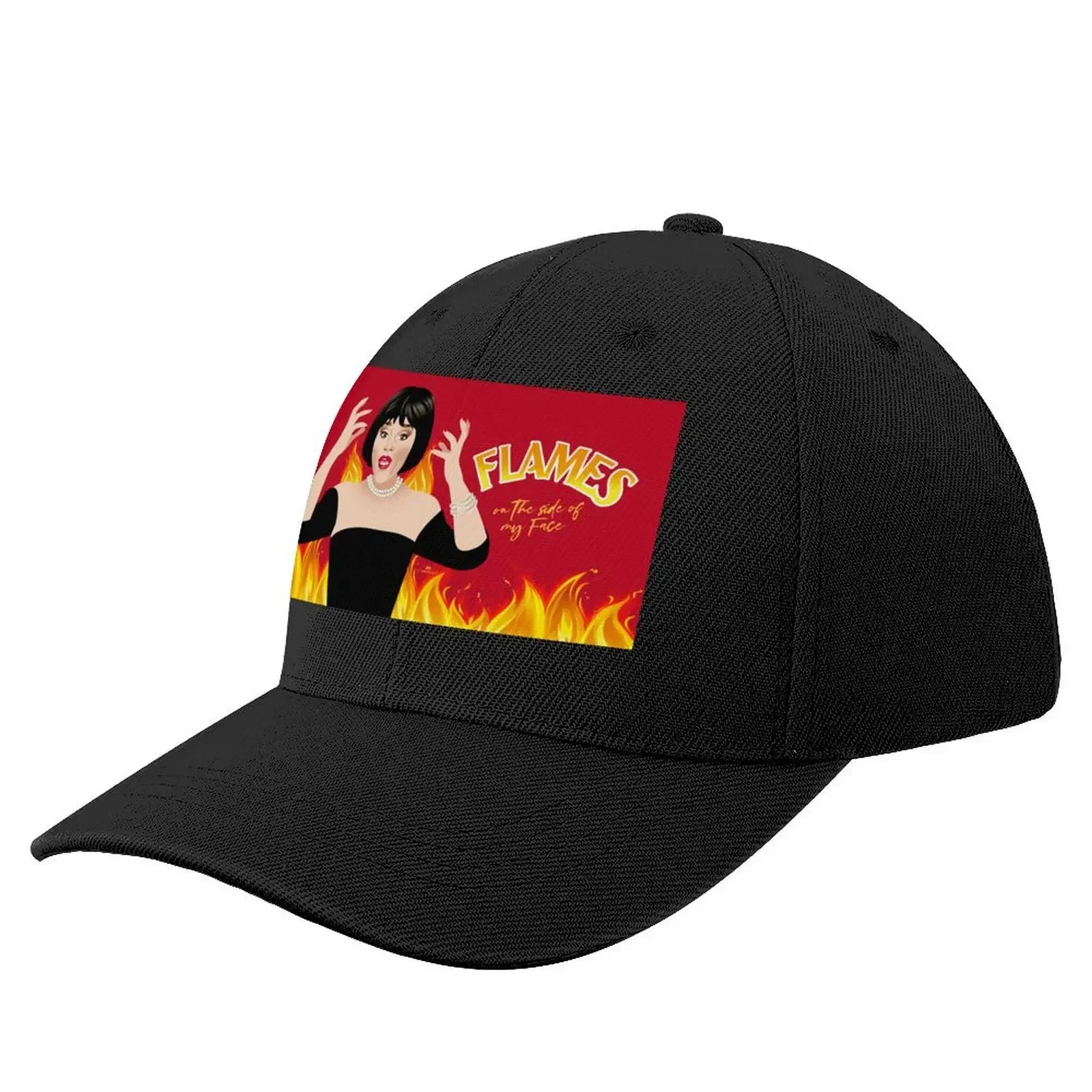 

Flames Baseball Cap Snap Back Hat New In Hat Female Men's