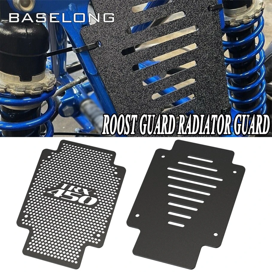 For Honda TRX450R Motorcycle Roost Guard radiator guard Protection Cover  Protection Radiator Guard 2004-2008 TRX 450R/450ER
