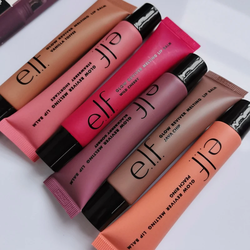 Elf Glow Reviver Melting Lip Balm Vanilla Toffee Wild Cherry Strawbery Lip Gloss Lipstick Lasting Moisturizing Makeup Cosmetics