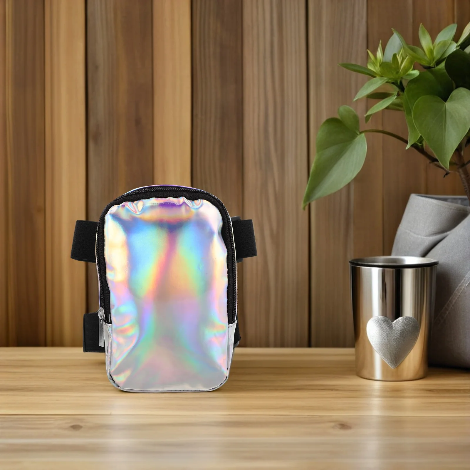 

Outdoor Hiking Waist Bag Iridescent Accessory Women Leg Adjustable Strap Holographic Pouch for Bags Travel