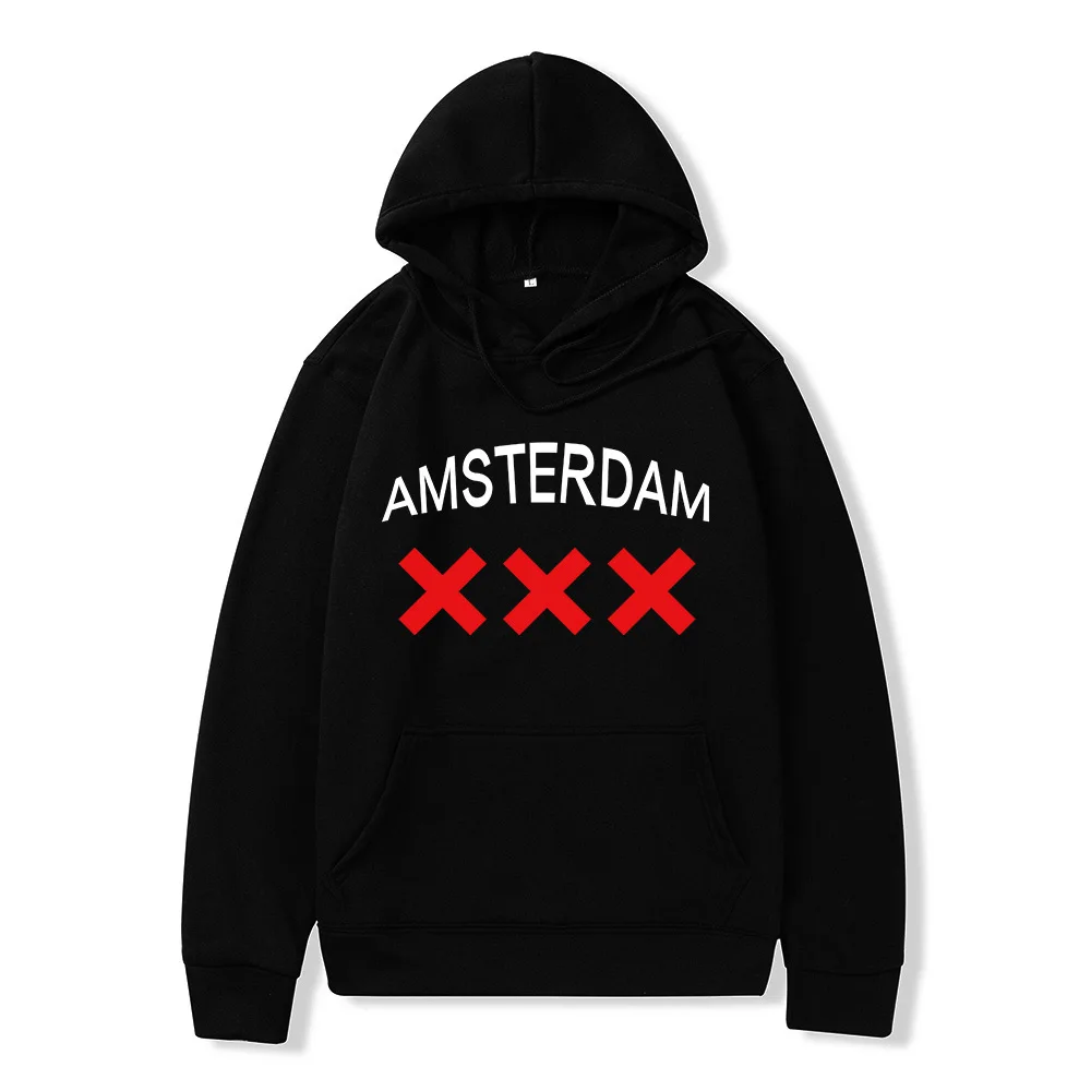 Nederlands Street Style Hoodie Amsterdam Veegmachine Mannen Casual Losse Trainingspak Unisex Tiener Oversize Aangepaste Ontwerp Hoodies