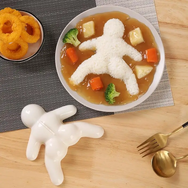 Nonstick Funny Human Rice Ball Maker Mold Japanese Sushi Mold For Home Picnic Travel Camping DIY Lunch